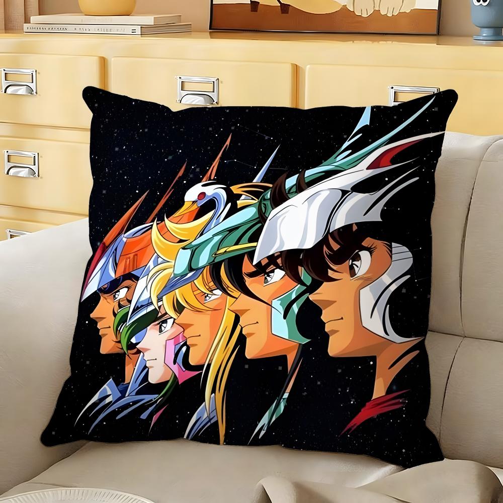 Anime SSaint SSeiya Cushion Cover Soft Durable Reversible Pillow Cover Home Car MultiScene Daily Comfort Pillowcase