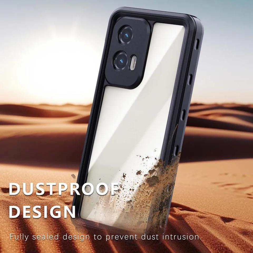 For Motorola Moto G Stylus 5G 2024 Waterproof Phone Cases Cover Transparent Swimming Shockproof Bumper Full Coverage with Button