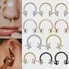 Stainless Steel Butterfly Zircon Nose Ring & Ear Cuff