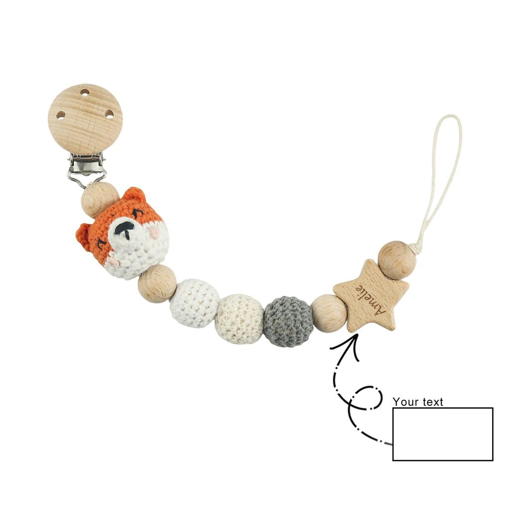 Персонализированная гравировка зажима для пустышки для новорожденного, подвесной цепочки для пустышки, цепочка для детской пустышки, защищающая от падения