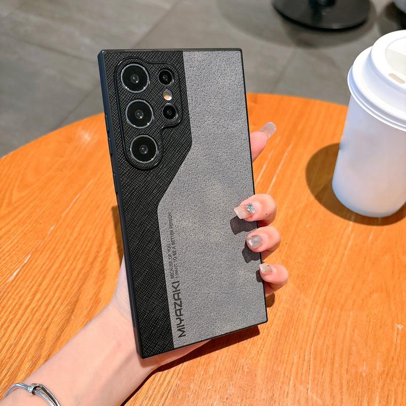 Для Samsung S25 S24 Ultra S23 S22 Plus S21 A56 A36 A55 A35 A54 чехол мягкий TPU гибридный PU кожаный чехол цвета соответствия ударопрочный телефон