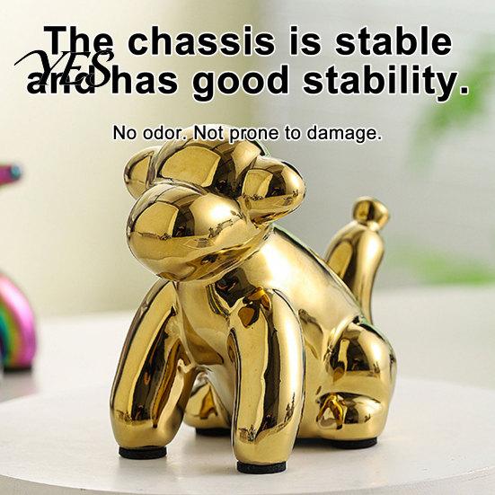 Easy Maintenance Statue Nordic Animal Statue, Gold Elephant Monkey Rabbit Figurines, Luxury Water-rinseable Decor Desk for Bookshelf, Living