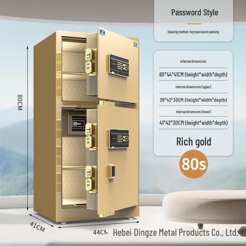 Tiger Brand All-Steel Fingerprint Safe for Home/Office - Anti-Theft Small Safe Deposit Box