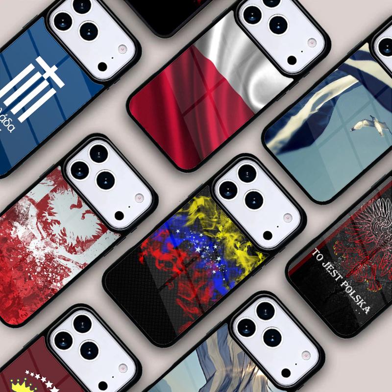 Греция Польша Венесуэла Флаг мягкий чехол для телефона для IPhone 17 16e 15 14 13 12 11 Pro Max Air Mini Мягкий защитный чехол