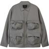 Y-3 Long Sleeve Pocket Overshirt Simple Comfortable Solid Color Loose Casual Shirt Unisex Shirts Charcoal-Gray IV7734