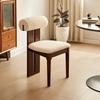 Стул обеденный из массива дерева в стиле скандинавской легкой роскоши для дома, простой, с мягкой спинкой, современный, модный, коммерческий