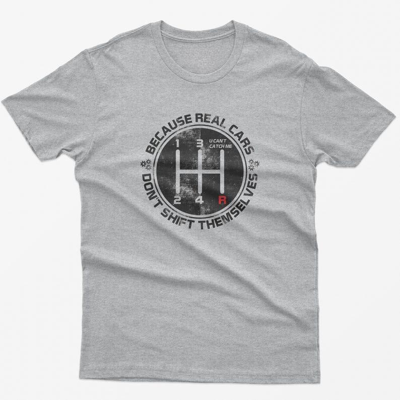 Manual Transmission T-shirt: Fun Car Lover Gift Casual Street Fashion High Quality Fashion Printed Round Neck Short Sleeve Tops