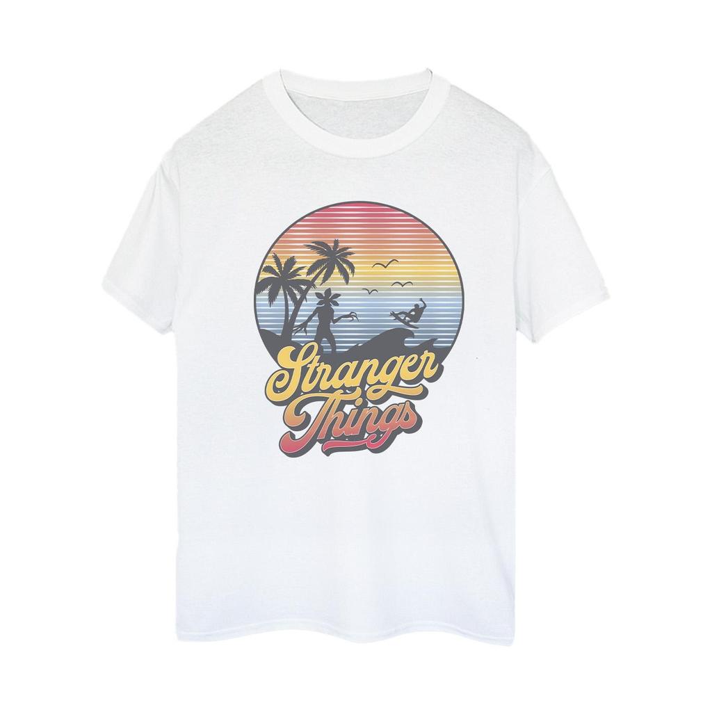 Netflix Womens/Ladies Stranger Things LA Gradient Cotton Boyfriend T-Shirt