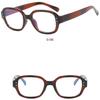 Women's Glasses Anti-Blue Light Fashion Personality Retro Artistic Modern Street Shooting Travel Commuter Rectangular Plain Glasses