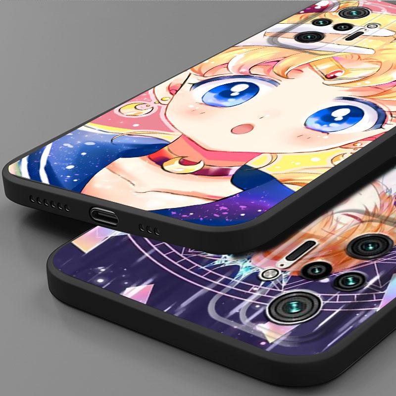 Мягкий противоударный чехол из ТПУ для телефона Redmi 9A 9C 10C 9T 10A K40 Pro 6 7 8 8A 7A K50 9 10 6 Pro, чехол с милым аниме Sailors M-Moons