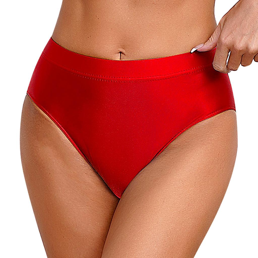 Гладные женские трусики-слипы M-XXL Однотонные Эластичный пояс Нижнее белье Купальный костюм Низ