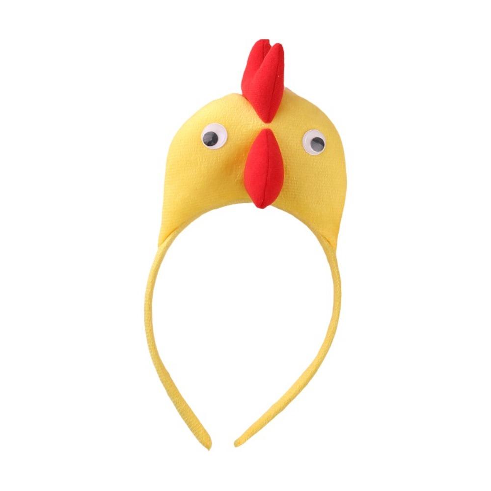 Cartoon Chick Headwear 3D Novelty Headband Unique Party Headwear Chicken Headband  Festival