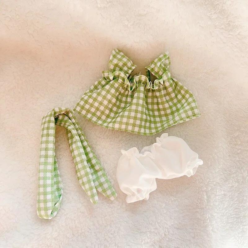 17 см симпатичная плюшевая мини-кукольная одежда аксессуары для кукол-идолов вишня/ананас комплект из трех предметов подарок