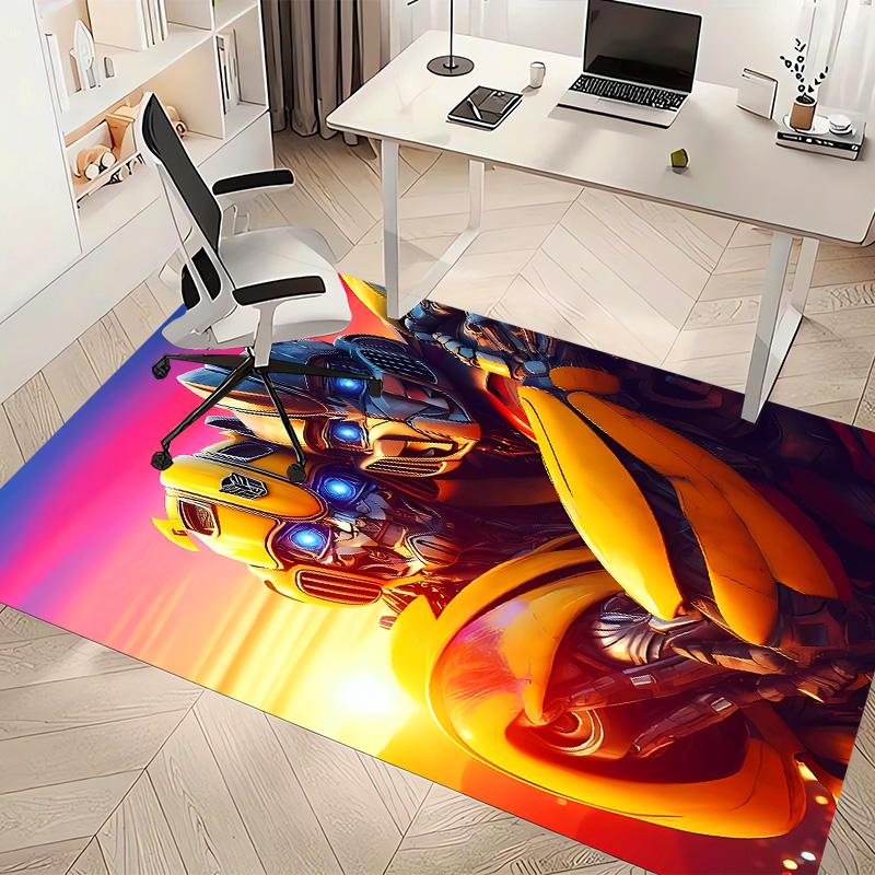 Bumblebee and Optimus Prime Printed Absorbent Washable Carpet, Non-Slip Bathroom Mats, Kitchen Rugs, Yoga Mat,Living Room Entrance, Camping Picnic Rug