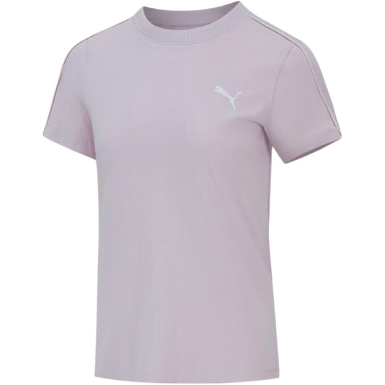 Puma Her Comfortable Versatile Pullover Short Sleeve T-Shirt Women Tops Purple 682155-60