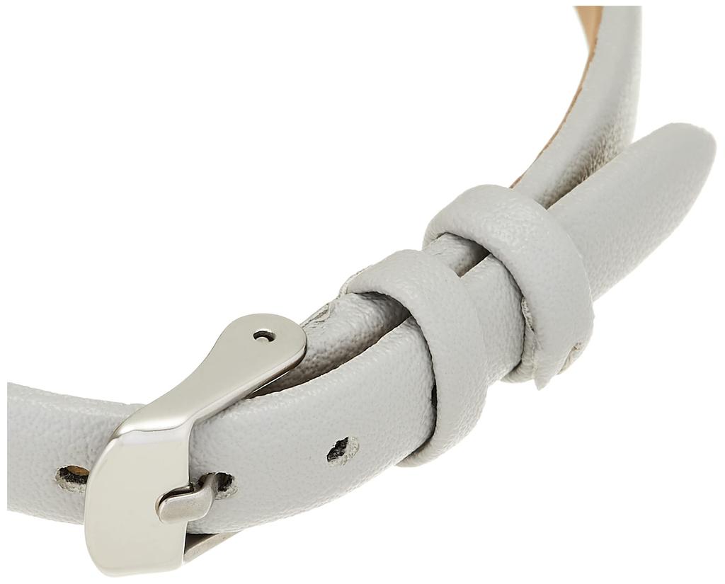 [Fieldwork] Часы аналоговые с рюшами, нюансный цвет, кожаный ремешок ASS160-3 Женские серые