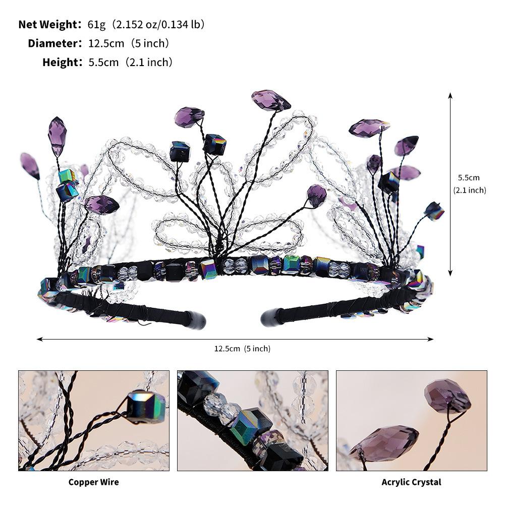 Accessories Fashionable and Versatile Birthday Headbands High-end Sweet and Cool Hair Accessories Women's Handmade Beaded Crystal Flower Headbands