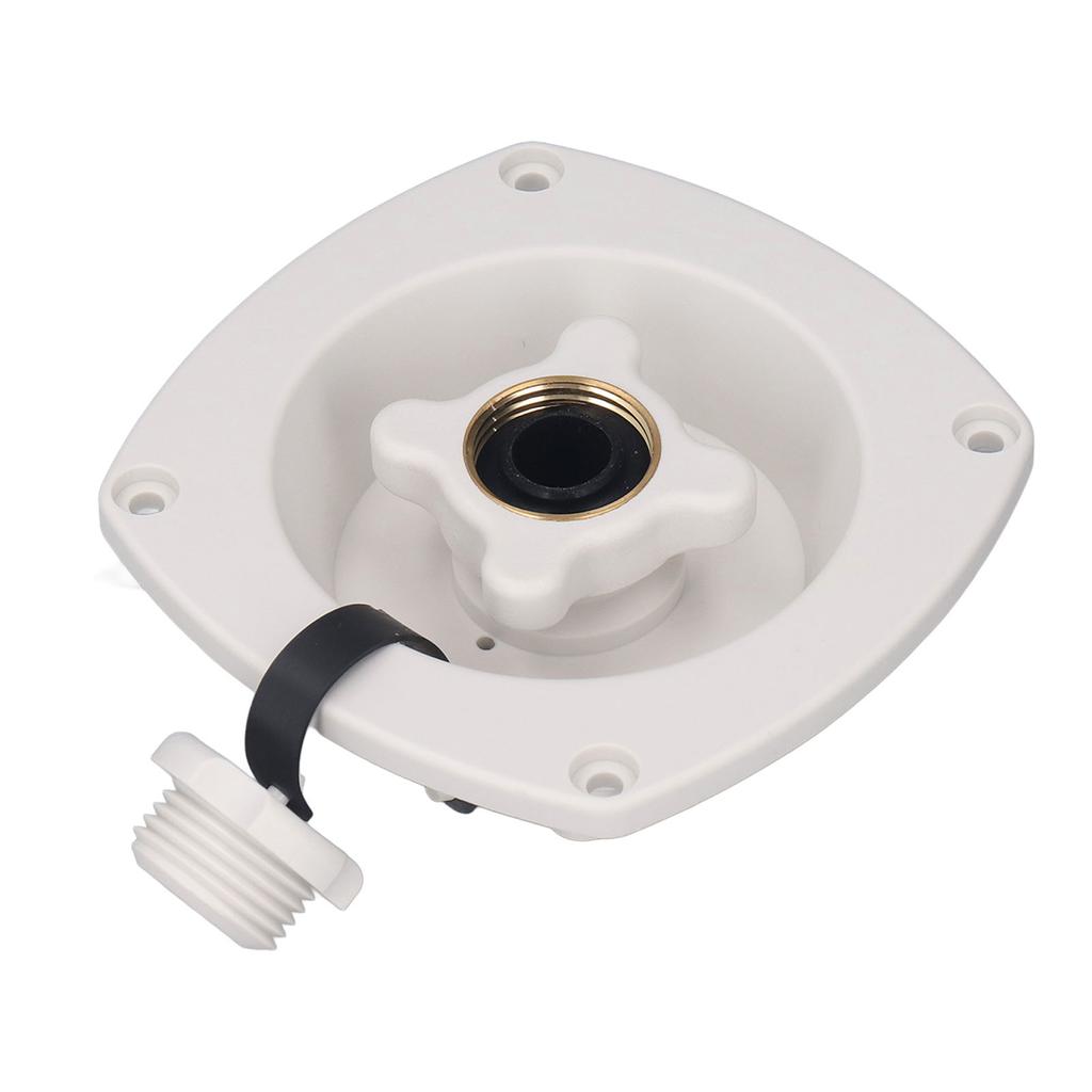 Rv Wall Mount Water Inlet Pressure Regulated City Water Entry with Quick Connector for Trailer Camper Boat White