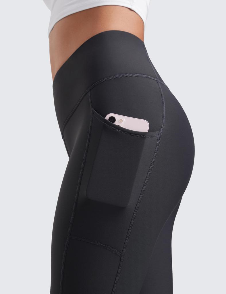 CRZ YOGA Winter Yoga and Mysterious Size M Women's Fleece-Lined Leggings, High-Waisted, Sweat-Wicking, Quick-Drying, Cold-Weather Protection, 25-Inch