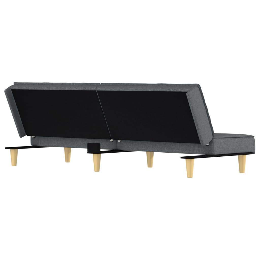 Sofa Bed Dark Gray Fabric