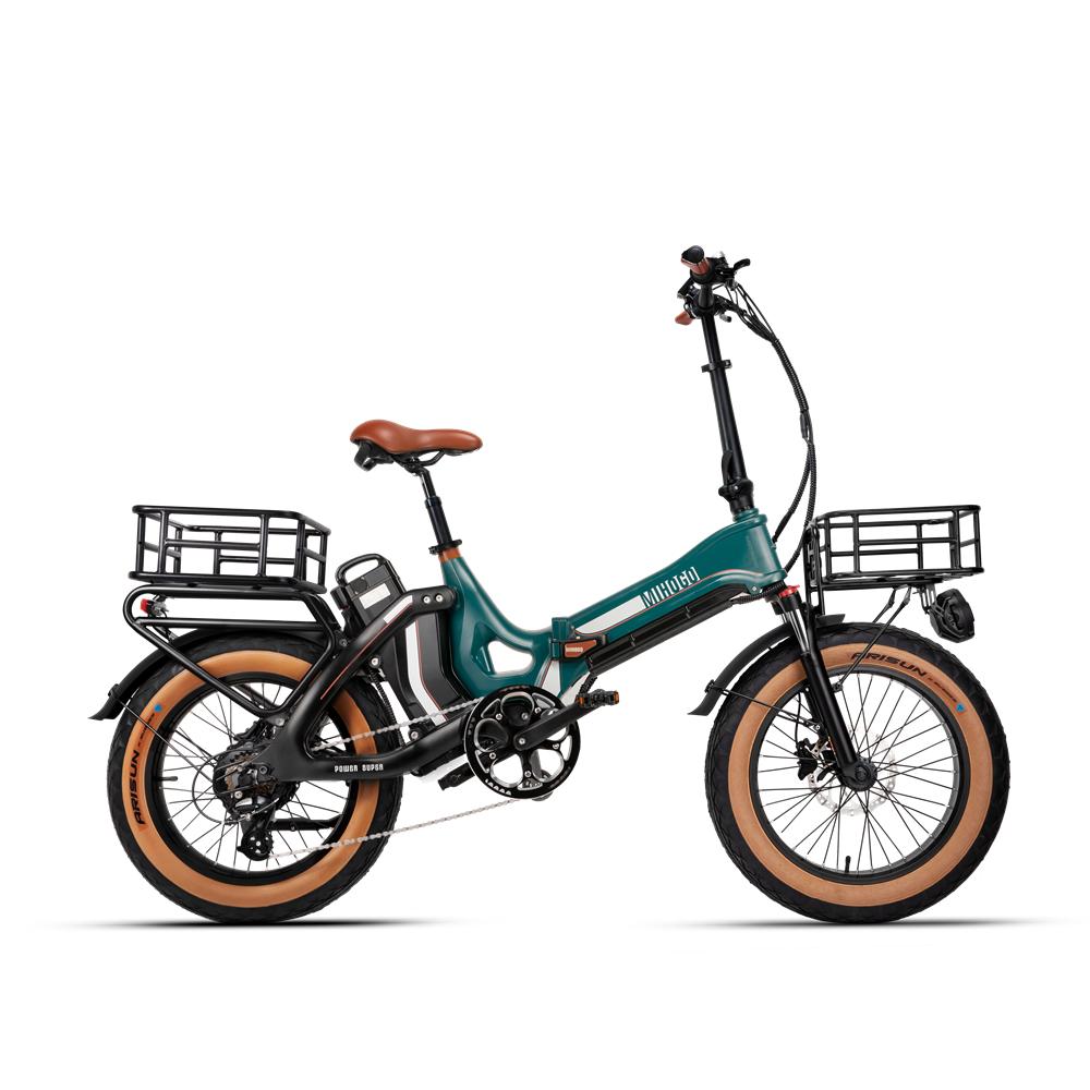 MIHOGO ONE 750W Fat Tire Electric Bike, 167 Mile Range, Dual Battery, 20"x4.0 Tires, Magnesium Alloy Frame for Urban Commute