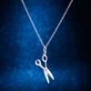 925 Sterling Silver Necklace ,925 Silver Pendant Fashion Jewelry ,Scissor Cute Shiny /Gexaowea Hwfaqnma Lq -P102