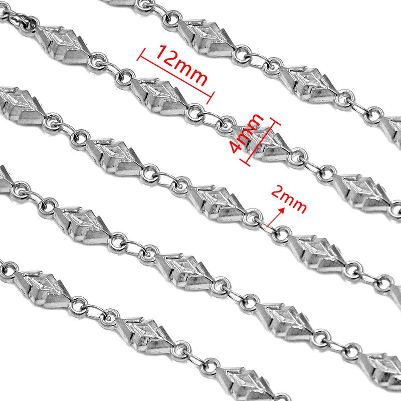 50cm Stainless Steel Flower Love Butterfly Crab Chain DIY Necklace Accessories