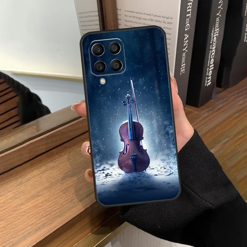 Violin Piano Case For Samsung Galaxy M20 M14 M34 M54 M13 M23 M33 M53 M21 M51 M30s M31s M12 M32 M52 Cover