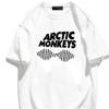 Хлопковая футболка с принтом Arctic Monkeys для женщин, мужчин, пар, в стиле манга, повседневная, белая, с круглым вырезом, модная уличная одежда