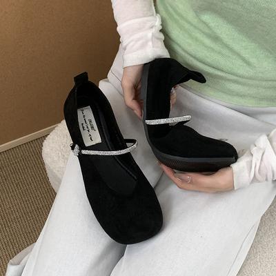 Модная женская обувь с квадратным носком, женские балетки Мэри Джейн, мягкие модные балетки со стразами, женские балетки, весна-осень