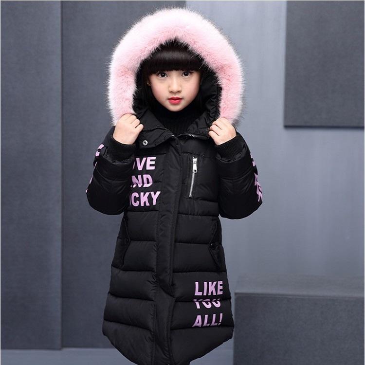 Зимняя куртка для девочек, детские пальто, модная длинная утепленная верхняя одежда для детей, плотная детская одежда от 2 до 8 лет