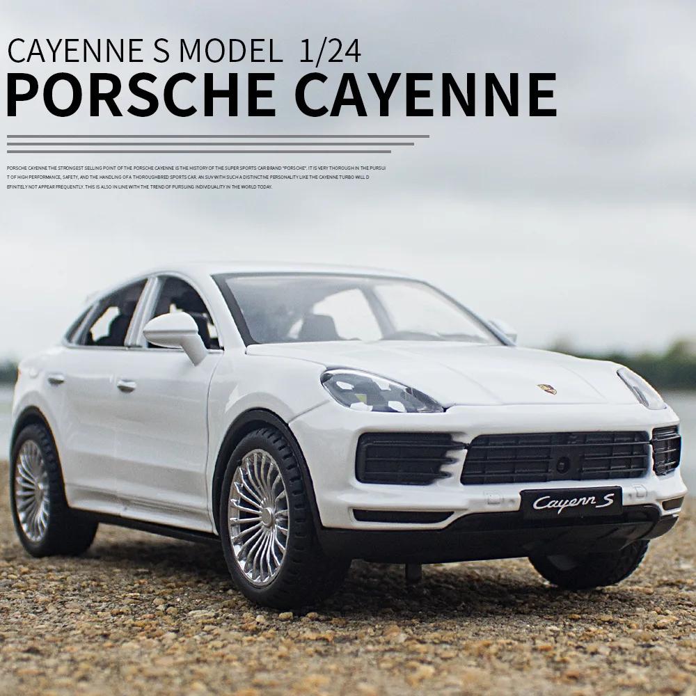 1:24 Porsches Cayenne Turbo S Alloy Car Model Diecasts Metal Toy Vehicles Car Model Simulation Sound Light  Favorite Festival