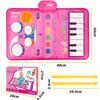 Kabeila Piano Mat Toy Drum Set for Birthday Popular Toy Musical Foldable Music 13 Demo 6 Instrument Recording and Playback Educational Toy for Girls
