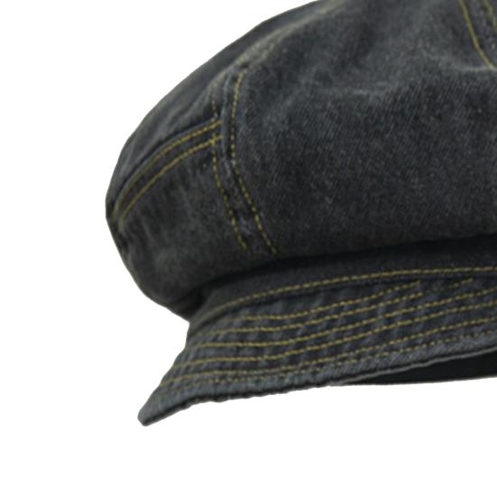 Women's Denim Newsboy Cap Visor Beret Hat with Short Brim Sun Protection Cabbie Cap for Spring Summer Travel Outdoors