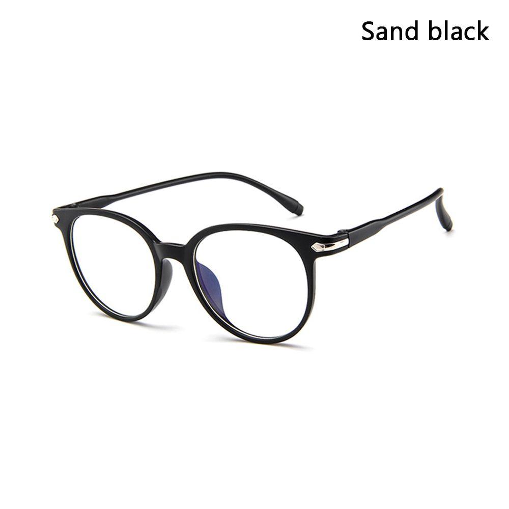 Women Men Anti Blue Rays Black Frame Transparent Lenses Glasses  Portable Optical Glasses Computer Glasses Fashion Eyeglasses
