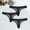 Ice Silk G-String for Women Sexy Seamless Thongs Panties Cotton Women Underwear Girls Ladies Bikini Briefs Lingerie 3 Pcs/set