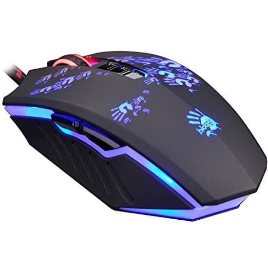 Bloody A60L Optical Gaming Mouse with Light Strike Switch Scroll Fully Programmable Advanced Macros (LK) & - (A60L).