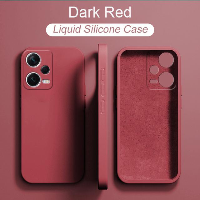 Жидкий силиконовый чехол для XiaoMi RedMi Note 12 Pro Plus Note12Pro + Note12 4G, глобальная версия Note 12Pro + 5G, мягкий чехол, принципиально