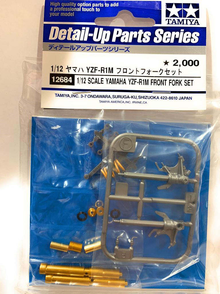 Tamiya Parts Series 84 Yamaha Front Fork Set Model 12684 1/12 Detail-Up No. YZF-R1M (Plastic Kit)