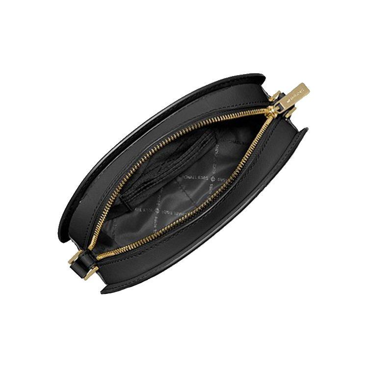 Michael Kors MK Jet Set Travel Однотонная Сумка-Круглая Камера с Логотипом Унисекс Сумка через Плечо Черная 35T1GTVC6L-BLACK