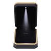 Frosted Black Necklace Box LED Light Velvet Interior Jewelry Necklace Pendant Storage Display Case