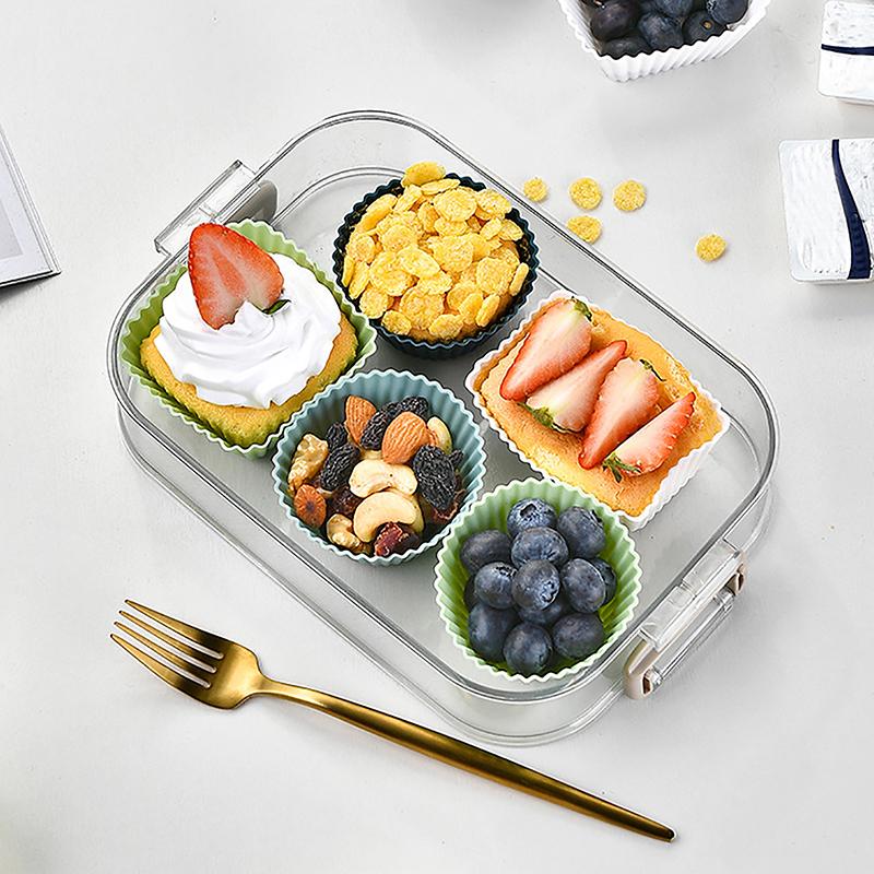 6 шт./набор силиконовых формочек для кексов, круглые, квадратные, прямоугольные, многоразовые, антипригарные формы для кексов, инструменты для украшения выпечки