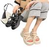 European Station Platform Muffin Shoes Roman Sandals Women's Summer 2025 New Small High Heels