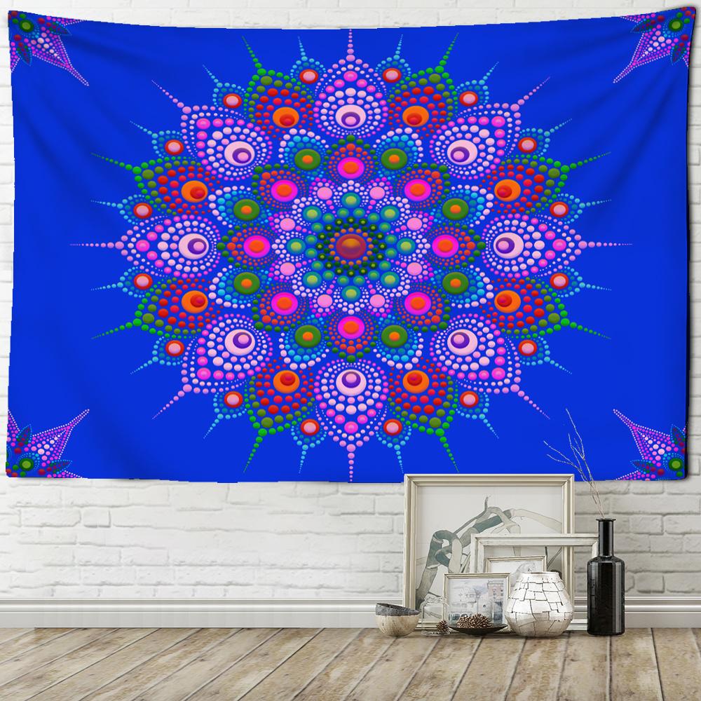 Красочный гобелен с мандалой, настенный гобелен в богемном стиле, психоделический колдовство, тапиз, хиппи, домашний декор