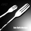 Ice Breaking Cocktail Stirrer Stainless Steel Bar Spoon, Dual Head Swizzle with Easy Clean Barware for Home Threaded Stem, Professional Long
