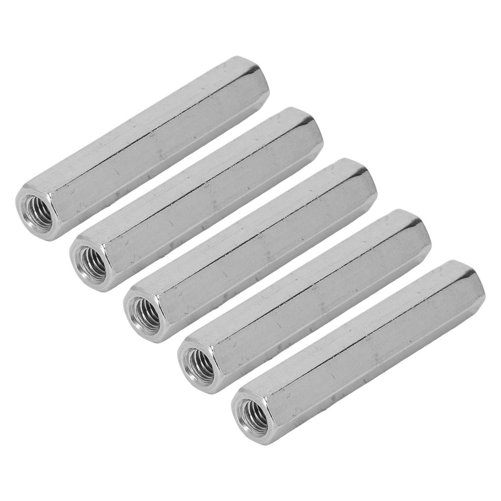 5 шт. Шестигранная соединительная гайка M8x1.25 Длина 75 мм Нержавеющая сталь 304 Шестигранные соединительные гайки для болта-шпильки