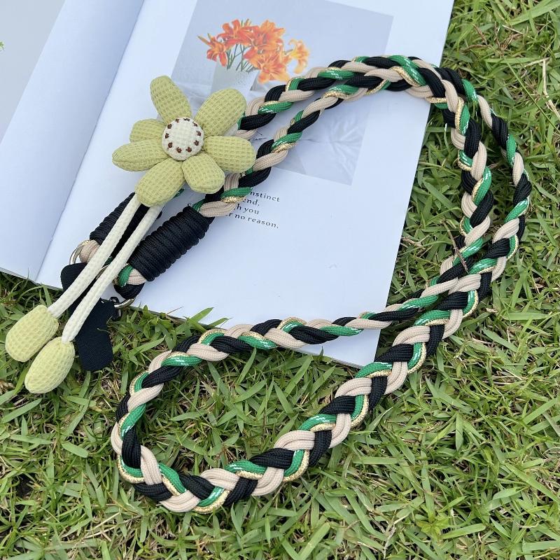 Плетеная веревка-шнурок с подсолнухом, длинный шнурок через плечо с различными вариантами ношения, для мобильного телефона, наружного аудио, ключей