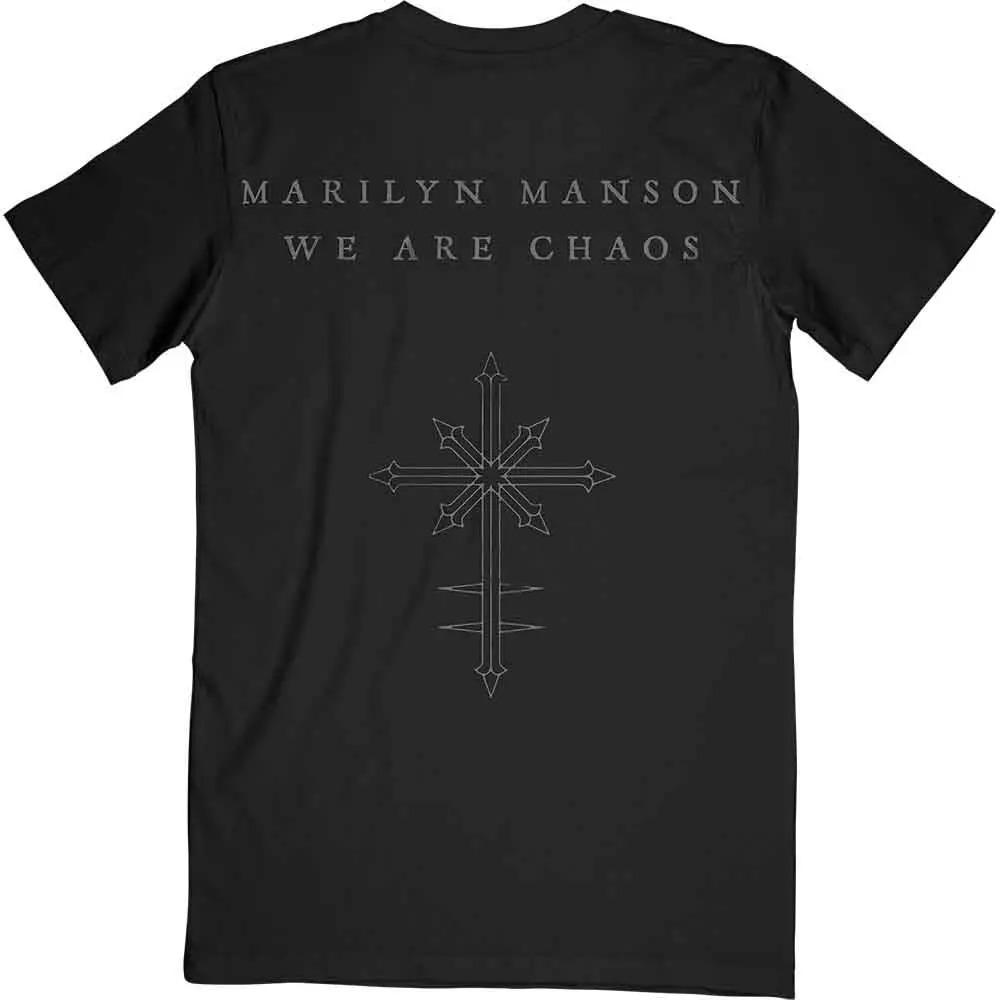 Marilyn Manson Группа Psychic Horns графика 2026 Футболка Хлопок Унисекс Мужская Женская Футболка Y2k Оверсайз Винтажная Футболка Подарки для Фанатов