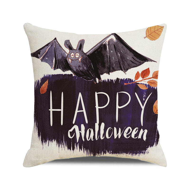 Хэллоуин Летучая мышь Ворона Тыква с принтом Чехлы для подушек для дома Гостиная Украшение дивана Пледы Наволочки