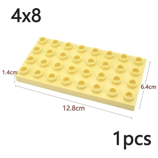 Duploes Big Size Baseplate Multiple Sizes 16x16 8x8 4x4 Bricks Assembly Plates Large Particles Figures Building Blocks Kid Toys